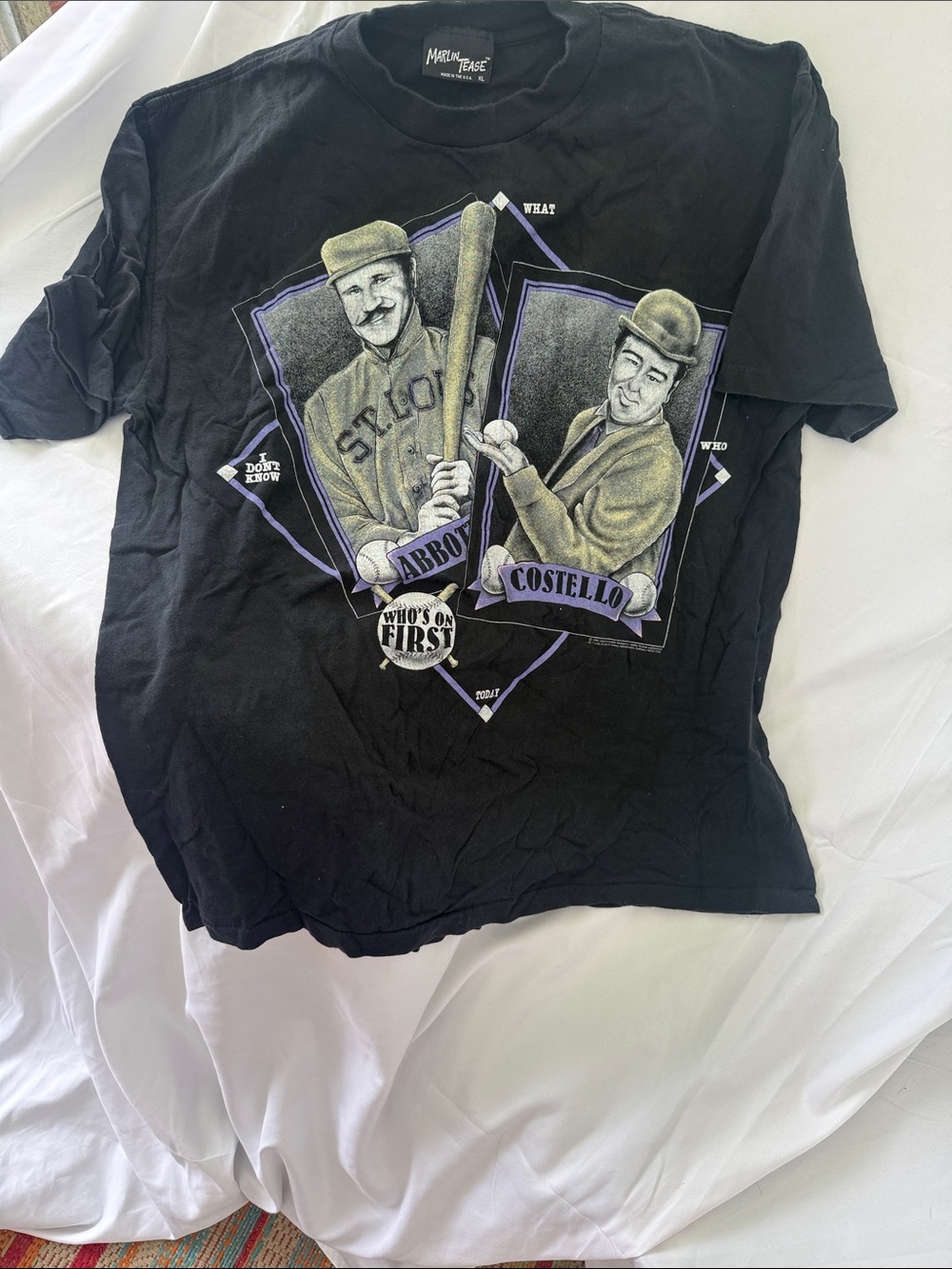 Black Graphic Tee - Abbott & Costello Design